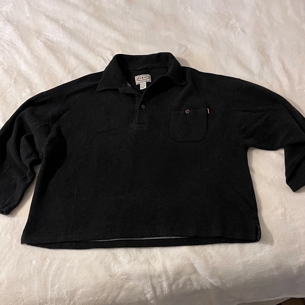 Oobe Black Collared Pullover Sweater - image 1